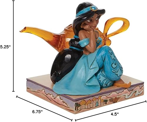 Miniatura 9 de Enesco Jim Shore Disney Traditions Aladdin Jasmine with Genie - Figura de lámpara de 5.25 pulgadas, multicolor