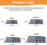 Vista 4 de Recipiente de Alimentación Lenta para Perros, Animire Tazón de Comida de Silicona Suave para Perros Pequeños, Medianos y Grandes