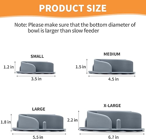Miniatura 4 de Recipiente de Alimentación Lenta para Perros, Animire Tazón de Comida de Silicona Suave para Perros Pequeños, Medianos y Grandes