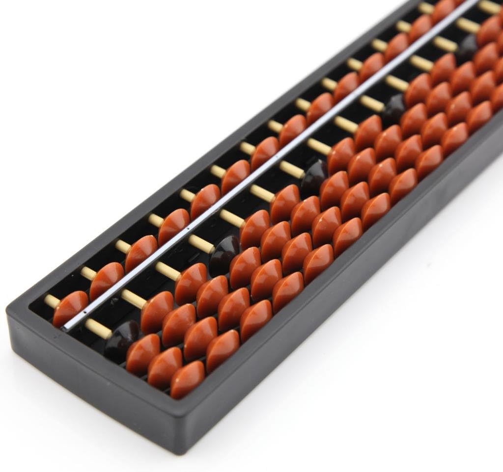 Owfeel Mini 15 colunas plásticas Abacus Soroban Aritmética Matemática Ferramenta Educativa de Cálculo