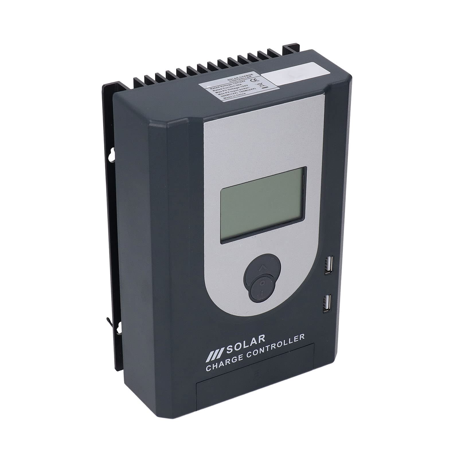 Controlador de Carga Solar MPPT de Ultra Alta Eficiencia con Pantalla Digital para Cargadores Solares y Farolas Negro (40A (función Bluetooth))