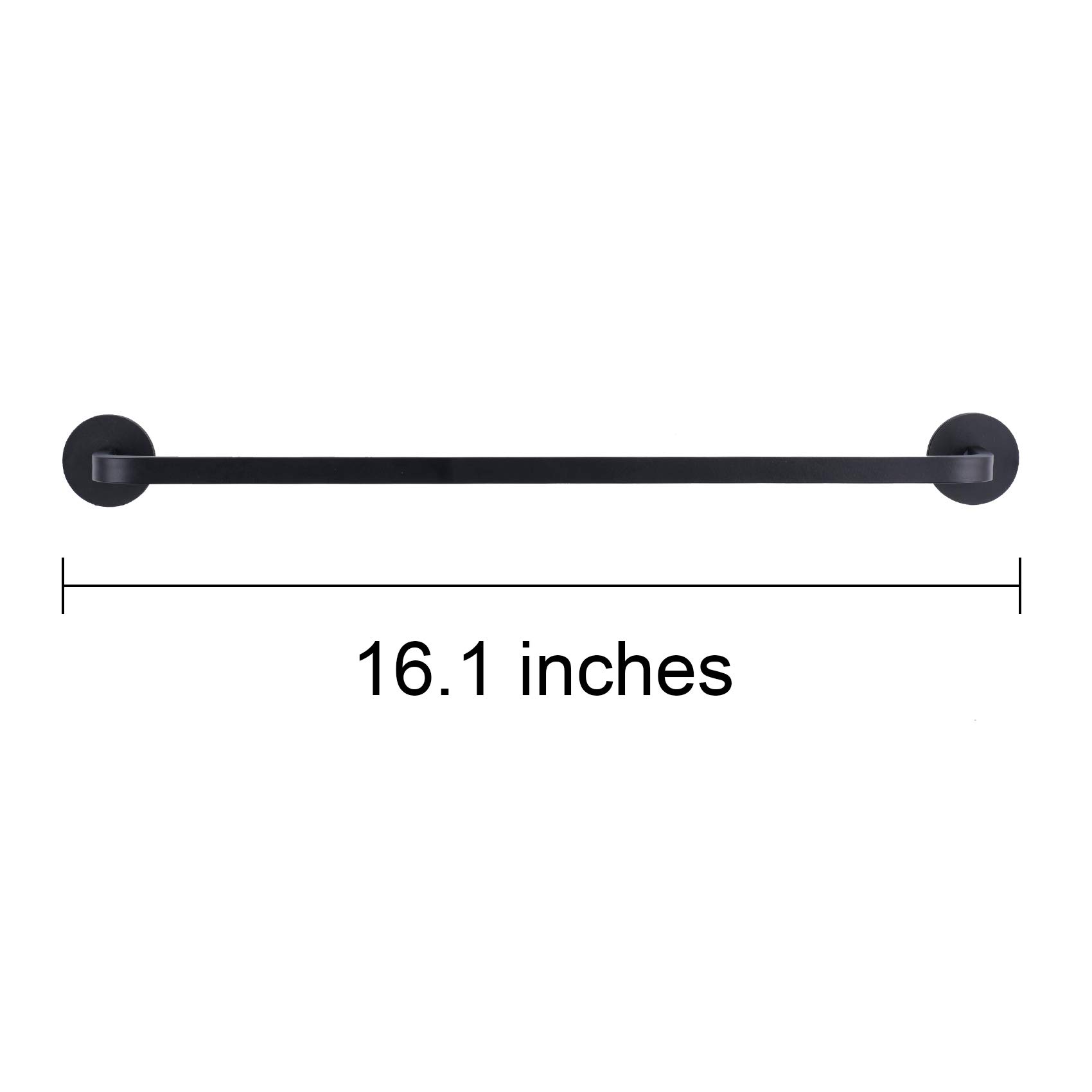 Porta Asciugamani Magnetico 40,6 Cm | Forti Magneti | Adatto A Frigorifero, Lavastoviglie, Lavatrice | Alluminio E Gomma | Nero - 4