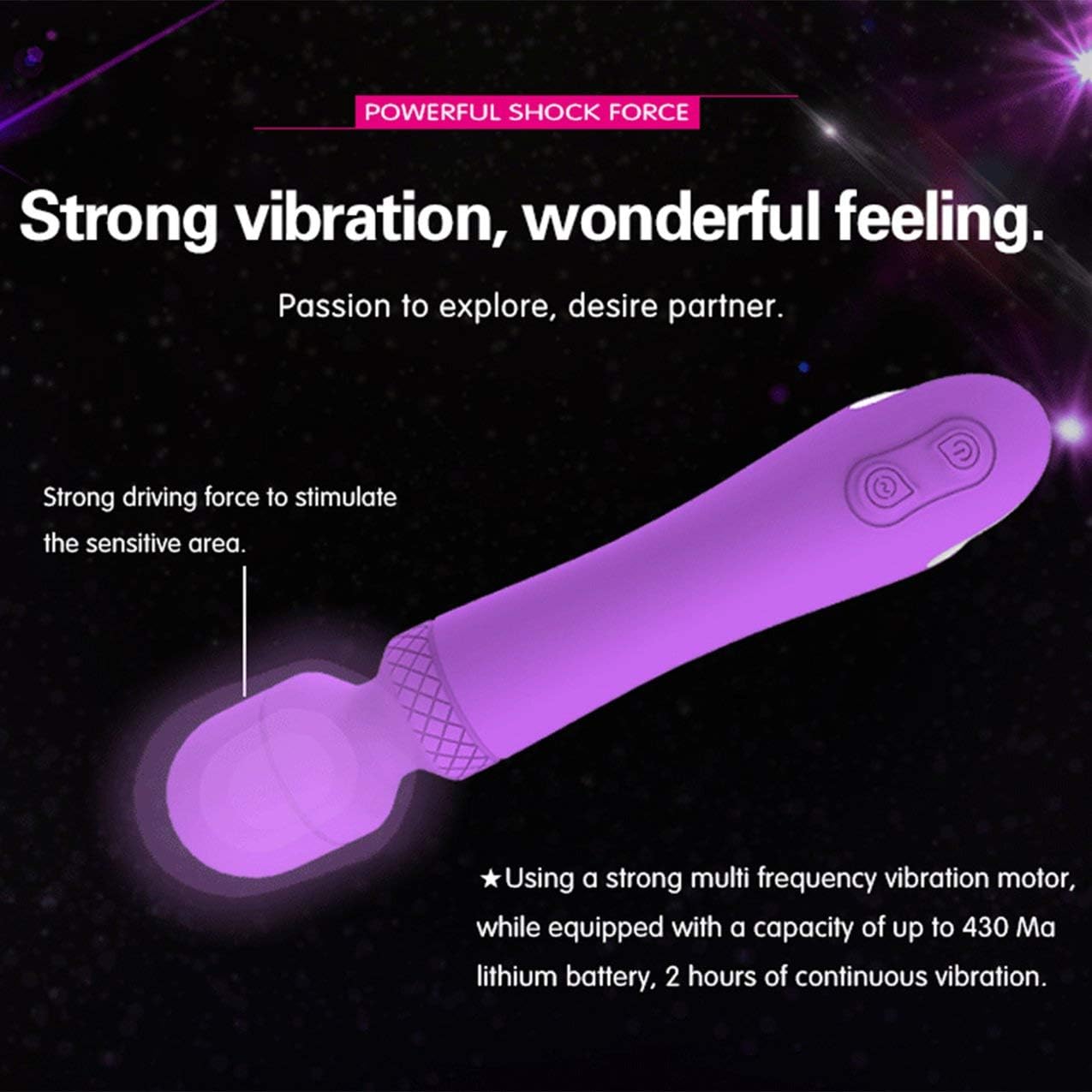 Vibrador, cabeza redonda Mujeres G-Spot masajeador 10 ...