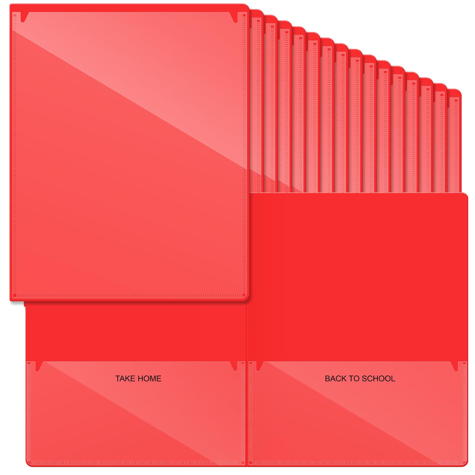 Henoyso 72 Pcs Plastic Take Home Folders with 2 Pockets Parent Teacher Classroom Communication Homework Folder for Students Parent Teacher Connect (