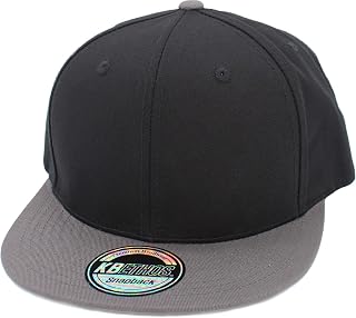KBETHOS Classic Snapback Hat Blank Cap Underbrim Cotton Wool Blend Flat Visor Adjustable Unisex