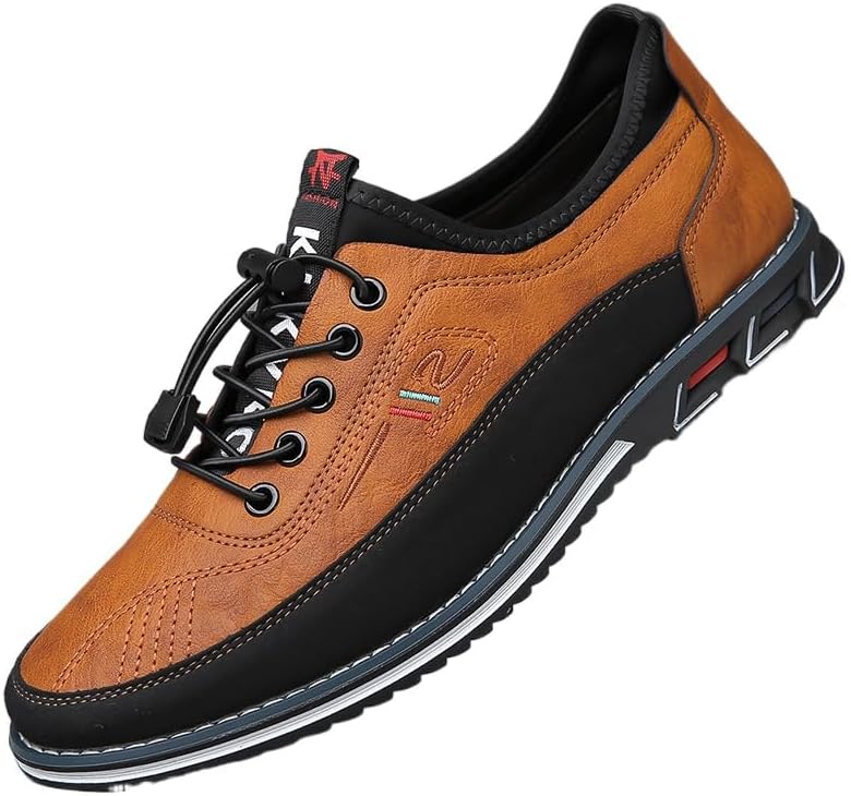 Plus Size Men’s Casual Shoes, Microfiber Leather Upper, Breathable Soft-Soled Overshoes, Suitable for Outdoor Walking Driving