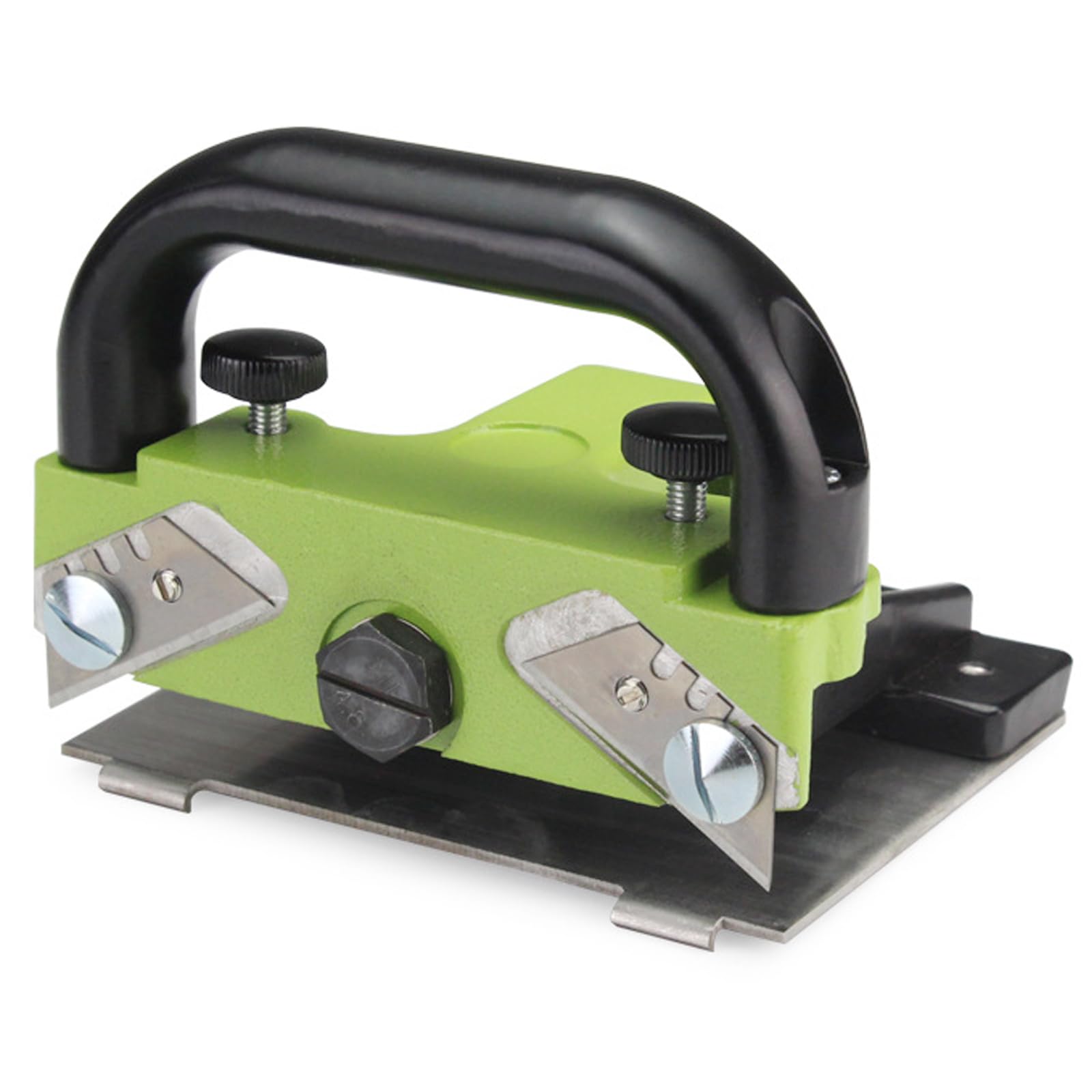 Cortador De Suelo Vinilo, Herramienta De Ranurado PVC Con Profundidad Y Ancho Ajustables Con 10 Cuchillas De Repuesto, Cuchillo Manual Para Goma Y Linóleo, DIY Y Profesional