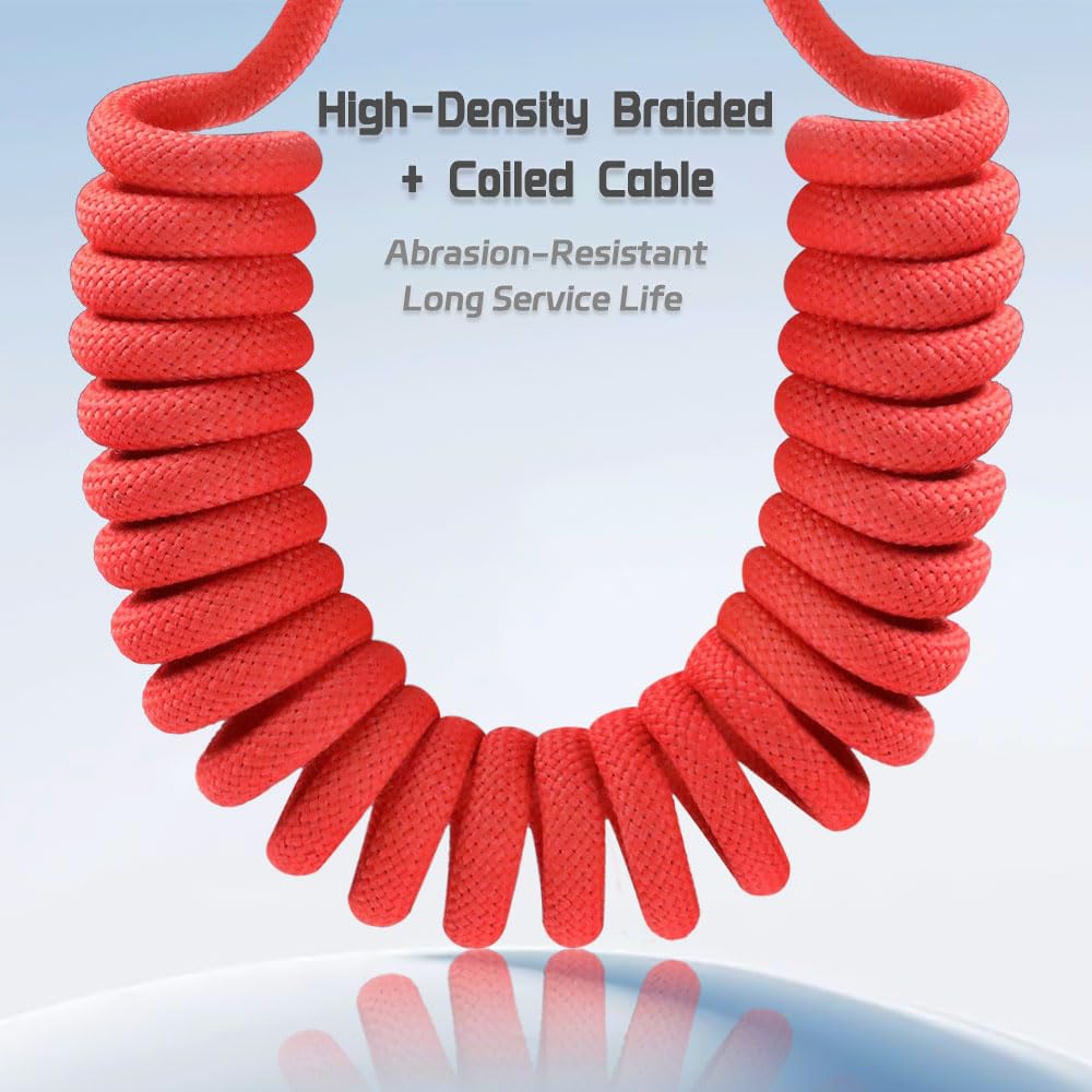 Alvin's Cables Atomos Ninja V D-tap kabel zasilający 0,5-1,2 m Dtap do blokowania DC 2.1 kabel spiralny do Blackmagic Video Assist, do Hollyland Mars 400S, ultra elastyczny