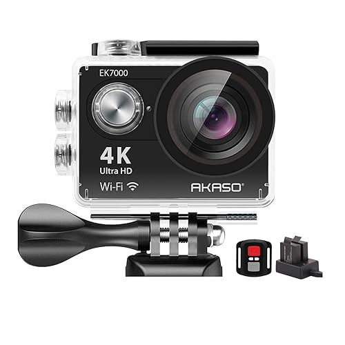 AKASO EK7000 4K Action Camera Ultra HD Underwater Camera 170 Degree Wide Angle 98FT Waterproof Camera Remote Control Black