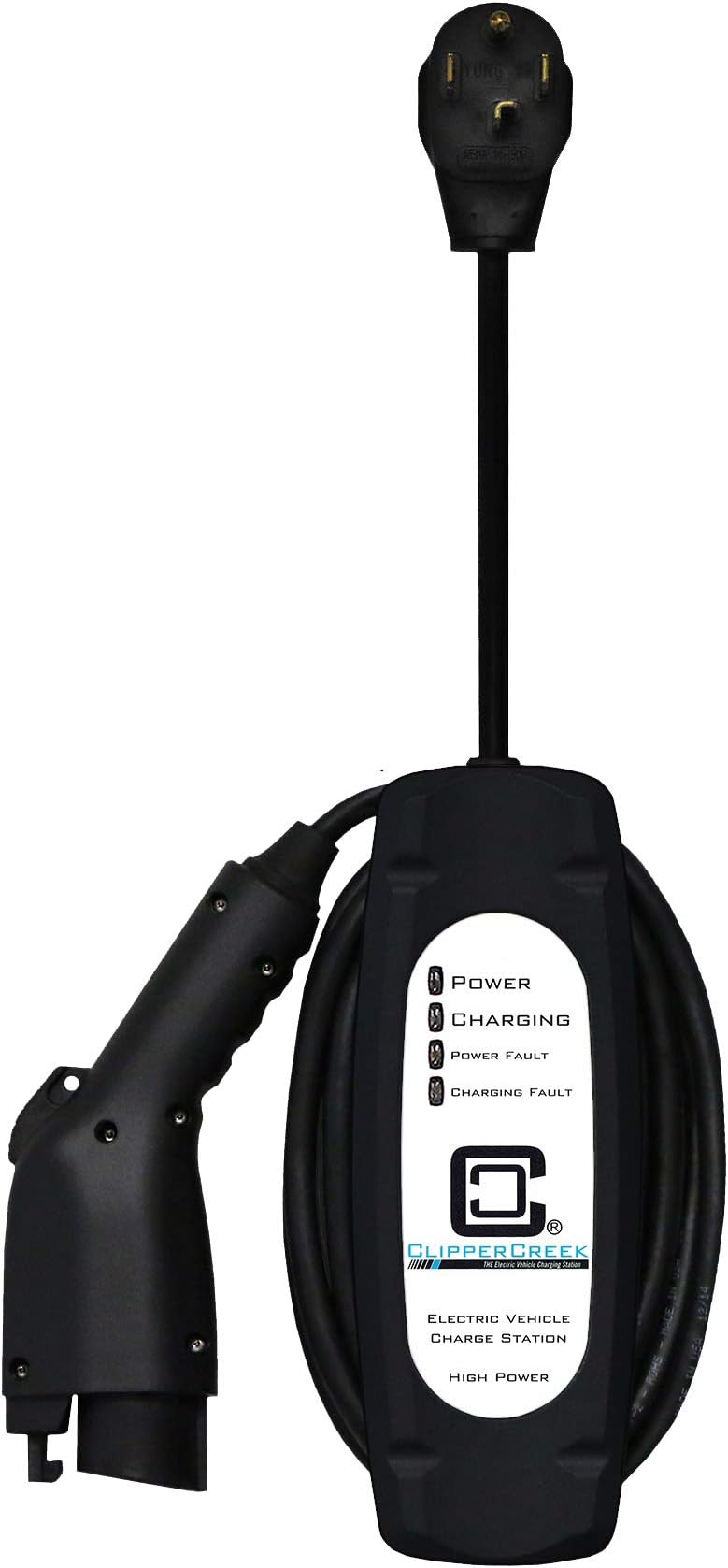 20 Amps, Level 2, 240 Volts, LCS-25P EV Charger NEMA 14-30 Plug, 25 feet Cable, Built for Indoor/Outdoor use, Compatible with All EVs, Made in USA