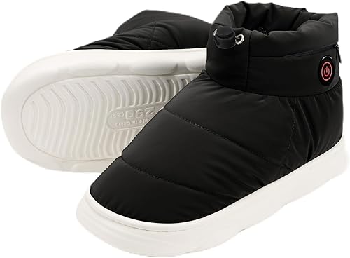 Heated Slippers Men Women Non-Slip Wireless Foot Warmers Heating Thermal Shoes with 5000mAh Rechargeable Battery Keep Feet Warm for Women Men Office