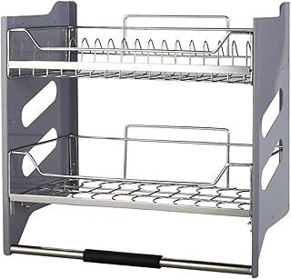 Organizador de Almacenamiento de Armario de Pared abatible, escurridor de Platos, Estante extraíble Resistente, Capacida...