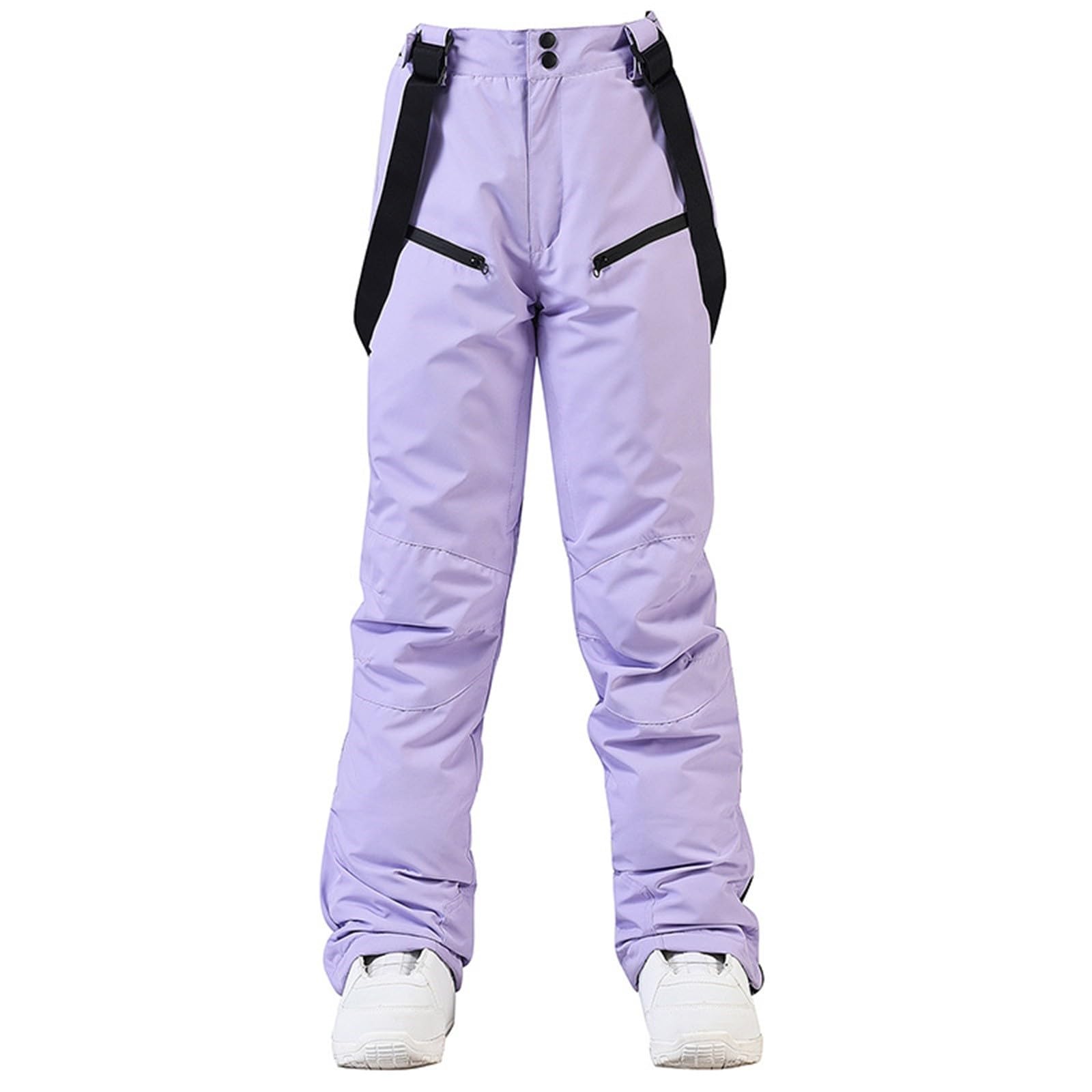 Pantalon Ski Femme Imperméables Amovibles Coutures Etanchées Jupe Pare-Neige Pantalon de Randonnée Snowboard Salopettes Chaud pour l'hiver, Pantalon Femme Ski