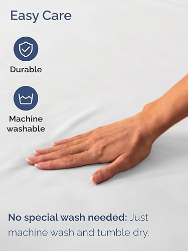 Miniatura 5 de CGK Unlimited Sábanas Bajeras 21 pulgadas, Microfibra, Blanco, gemelo