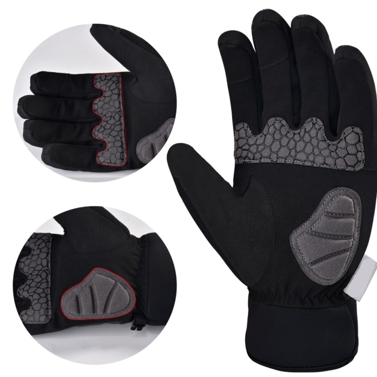 Guantes Térmicos Exterior Guantes Cálidos De Invierno For Conducir, Ciclismo, Escalada, Pantalla Táctil, Con Dedos Completos Invierno