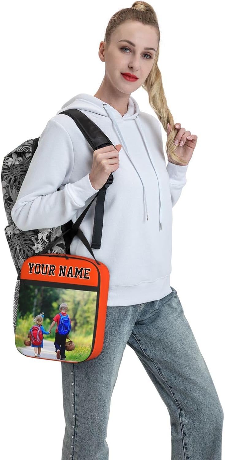 Design Your Lunch Box add Your Like Pictures text logo custom Lunch Bag With Name reusable Insulated Lunch Box Use On Whether It's Work Travel Picnics outdoor Activities B029