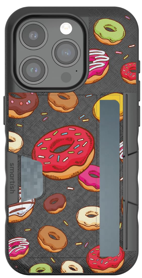 Smartish - Donut Lie to Me - iPhone 15 Pro Wallet Case - Wallet Slayer Vol. 2 [Slim + Protective] Credit Card Holder with Kickstand - Drop Tested Hidden Card Slot Compatible with Apple iPhone 15 Pro