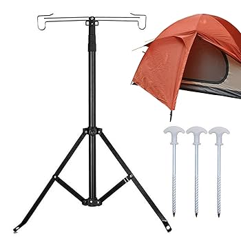Amazon.co.jp: キャンプ用ランタンスタンド、安定した三脚