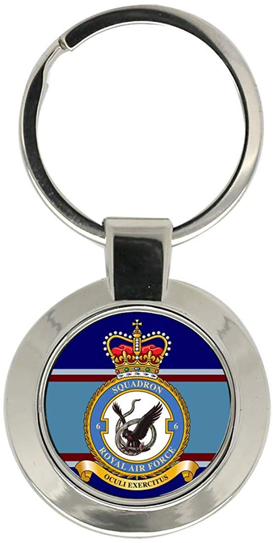 Giftshop Uk Unisex Silver Coloured Metal 6 Squadron, Raf Key Ring