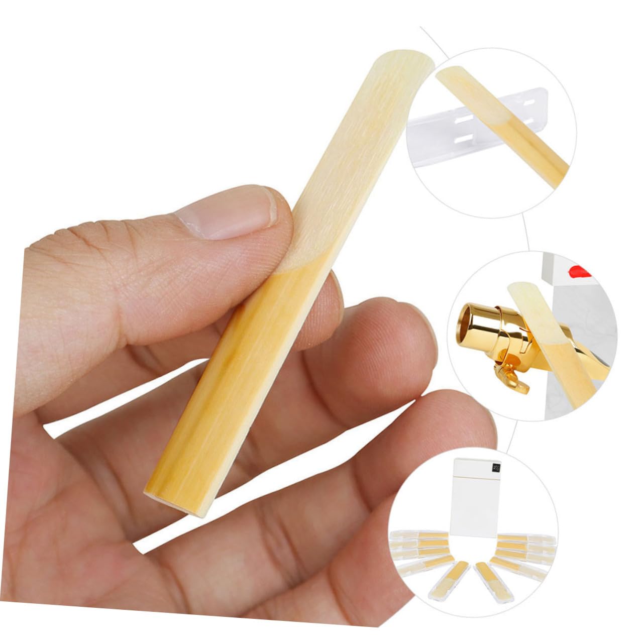 ibasenice 50 Pièces Anche De Clarinette 2,5 Anches De Clarinette Anches Sax Ténor Anches Sax Soprano Anche Pour Débutant Anche Clarinette Compacte Anches De Saxophone Ténor
