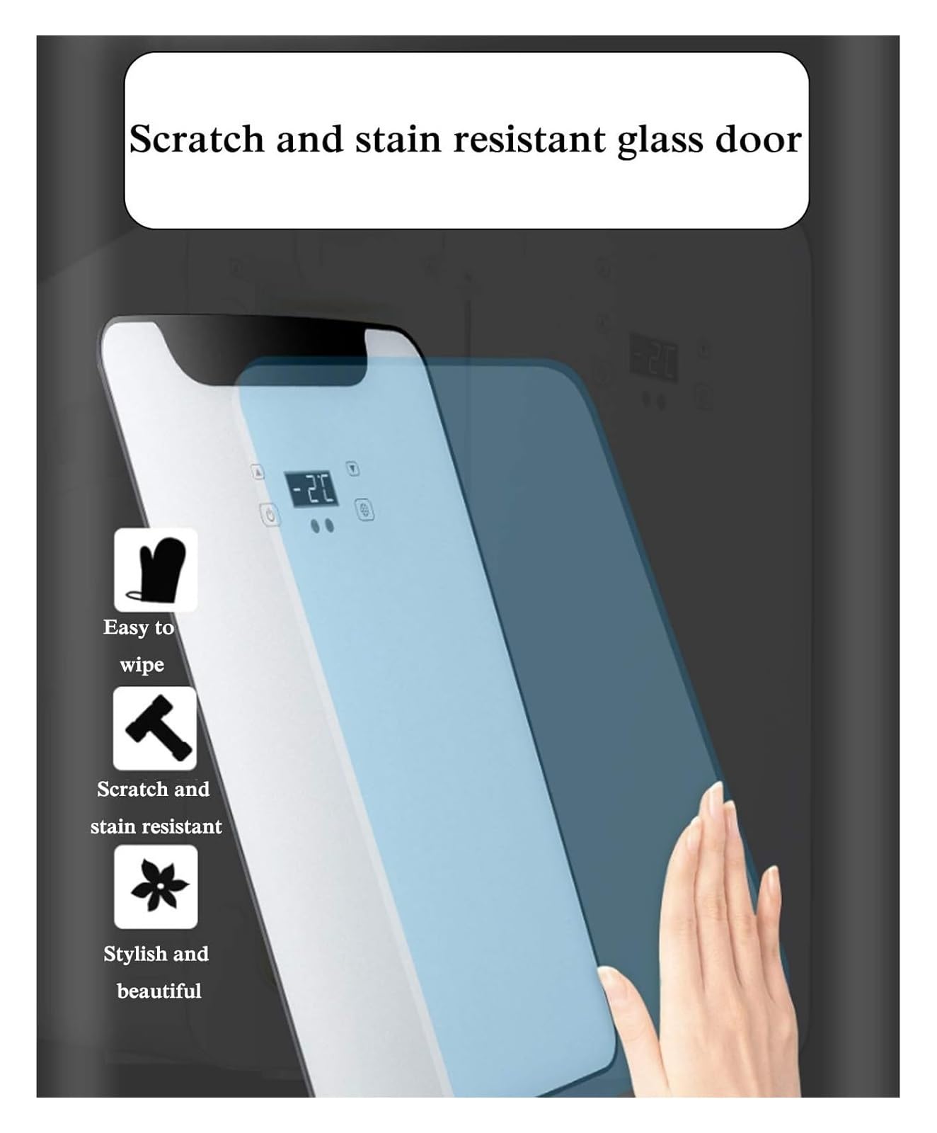 Refrigerador portátil for Coche, compresor, Doble núcleo, Compacto, Personal, 20 l, Pantalla táctil.(EU Plug)