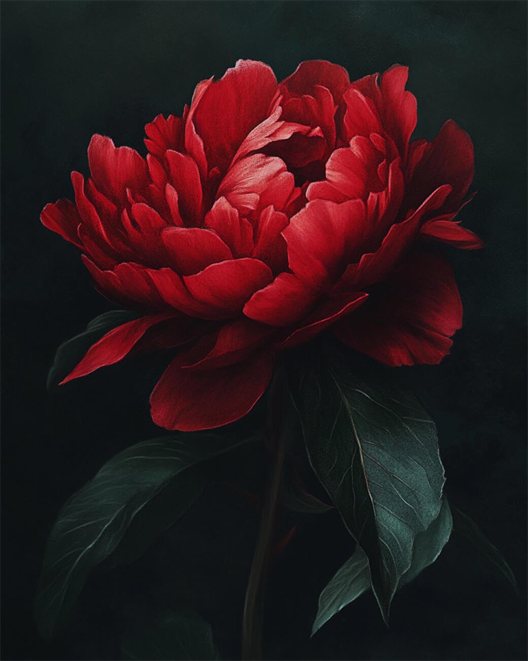 Rkflgew J Flowers 14Ct Counted Cross Stitch Kits Fantasy Red Peony Needlepoint Counted Kits Embroidery Set Arts And Crafts For Home Decor 40X50cm