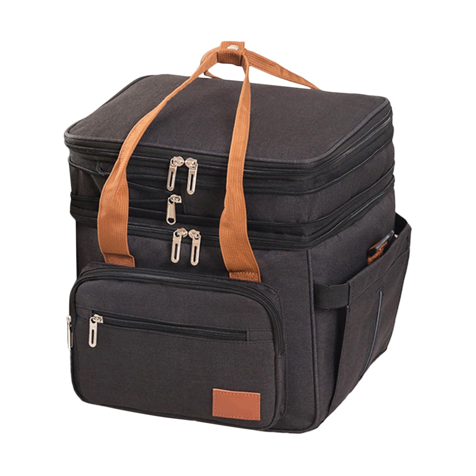 HEYTRIP Borsa termica espandibile per il pranzo, 24 lattine, a doppio strato, a prova di perdite, per uomo, grande, per campeggio, viaggi, picnic (bianco