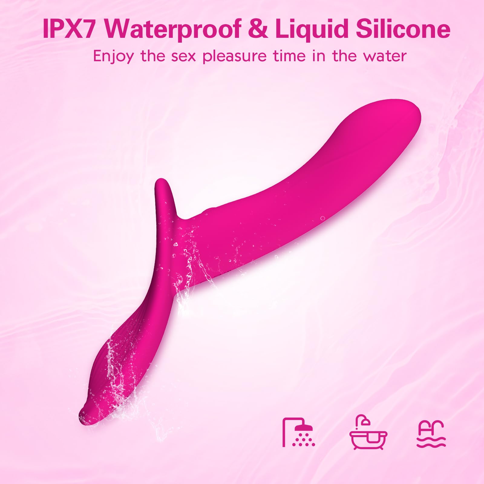 Gode Ceinture Vibrant Sextoys, Wordone Godes Ceintures Harnais Portables avec 10 Vibrations Doubles, Télécommande Godemiché Vibromasseur&Clit Stimulation, Jouet Adulte pour Femme Couple (A1005FR-Rose)