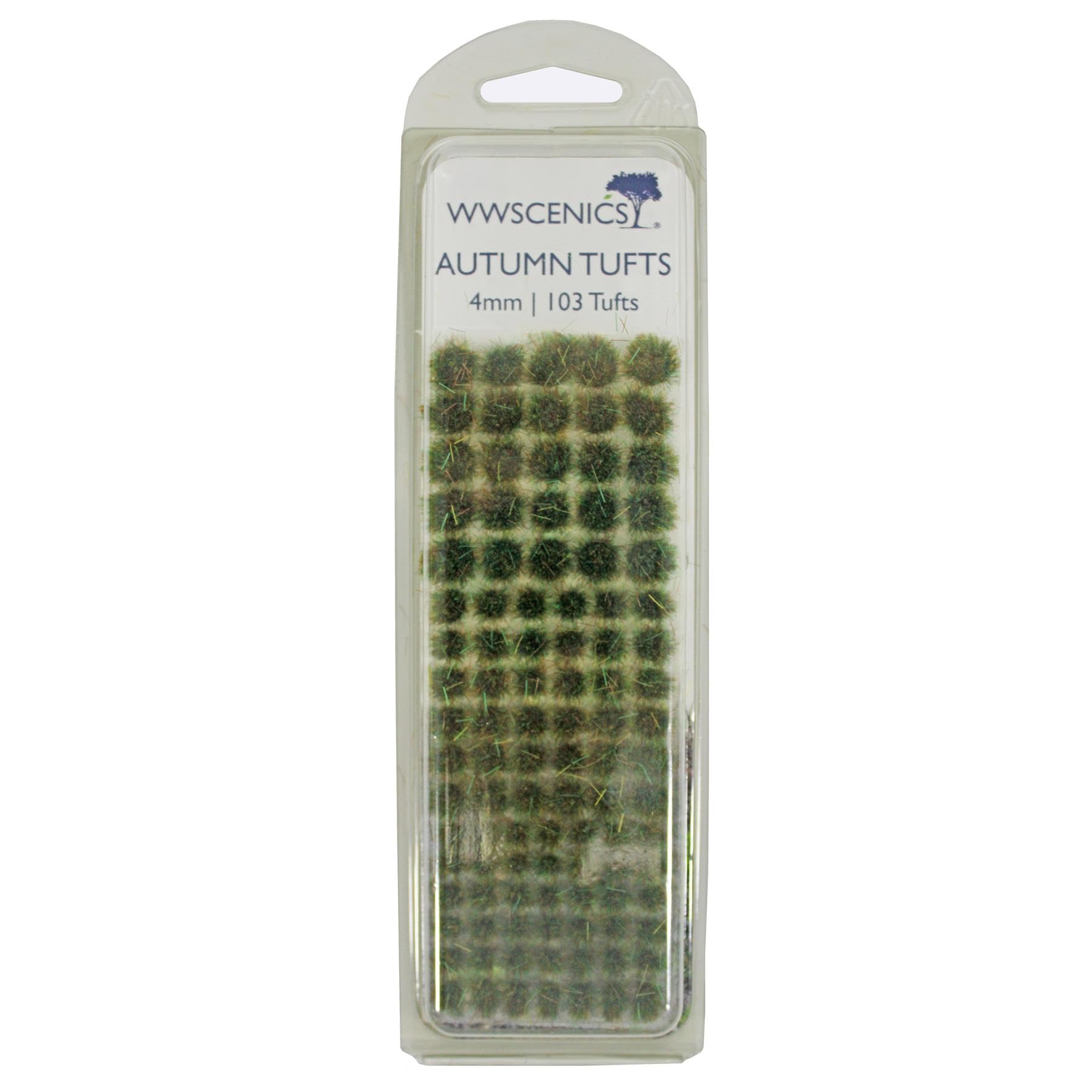WWScenics 4mm Autumn Self-Adhesive Static Grass Tufts x 103 | Model Railway and Diorama Scenery