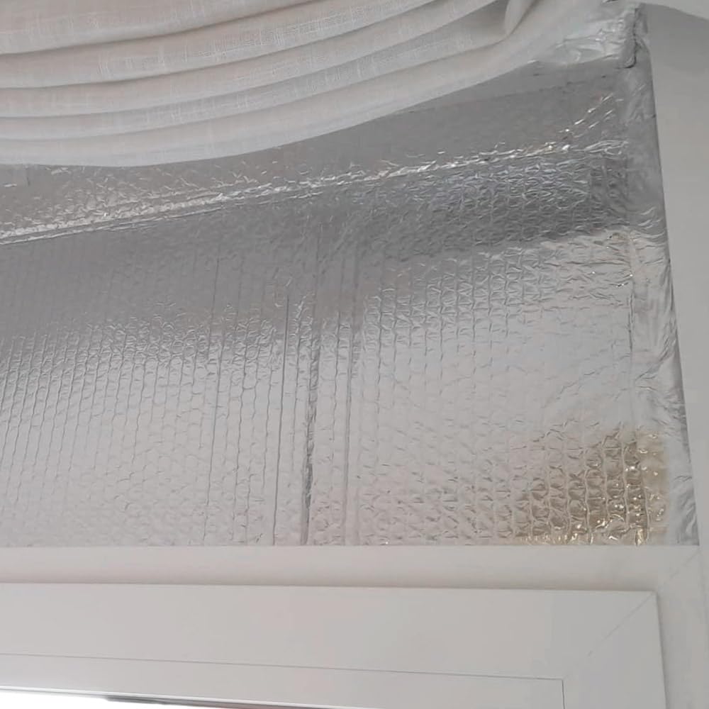 Aislante Térmico Reflexivo 100% Aluminio Burbujas 12m² 10x1,20m + Cinta 10m