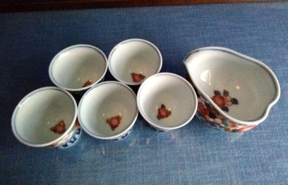 伊万里焼 玉露茶碗5個と湯冷まし伊万里 鍋島焼 畑萬陶苑 湯冷まし