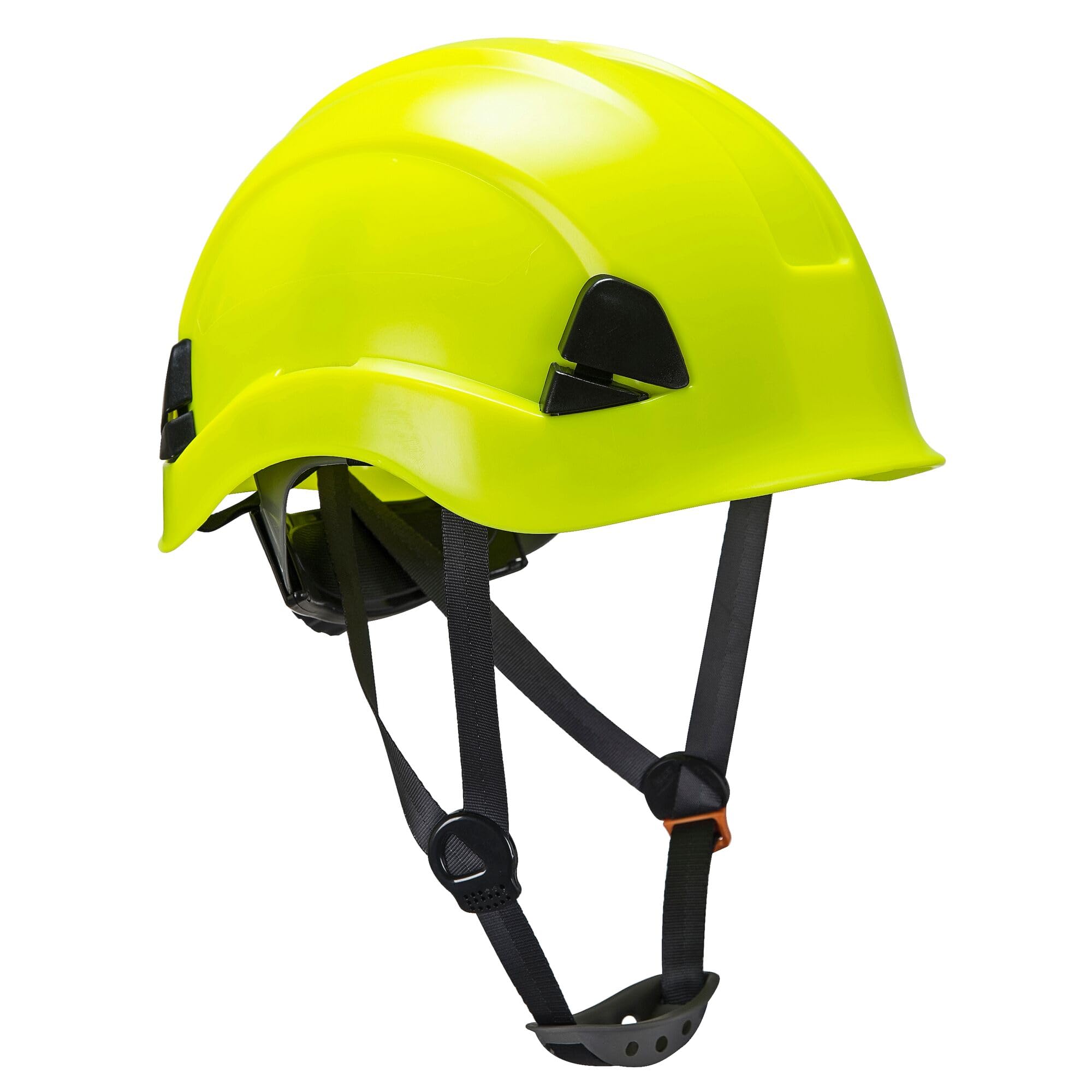 Portwest PS53 Height Endurance Casque de Chantier Travaux en Hauteur Casque de Sécurité Électricien Coque ABS Légère Non Ventilée Jugulaire 4 Points Harnais 6 Points Isolation Électrique, Jaune