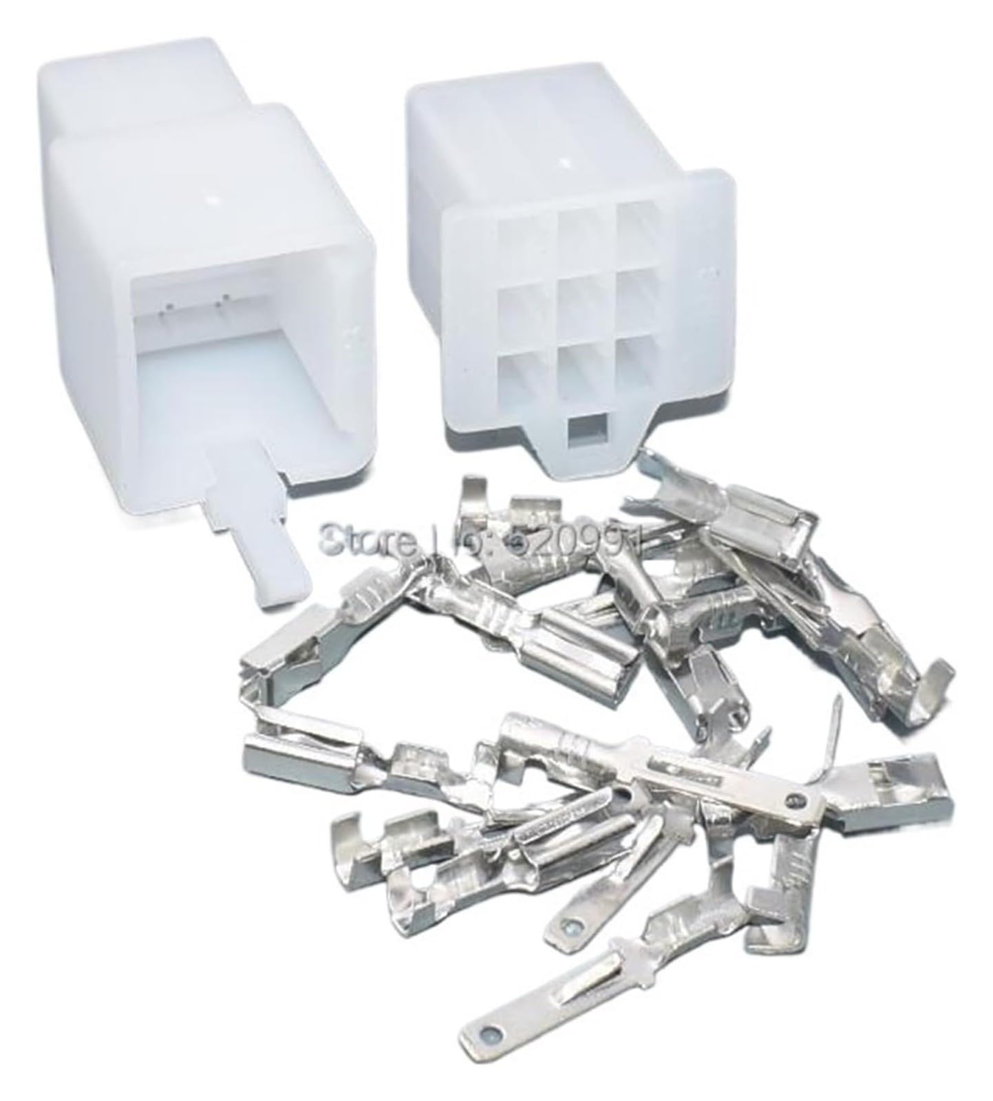 Juego multiusos de 100 kits de conectores eléctricos de 9 pines de 2,8 mm 9P macho hembra p/Lug compatible con motocicleta y coche