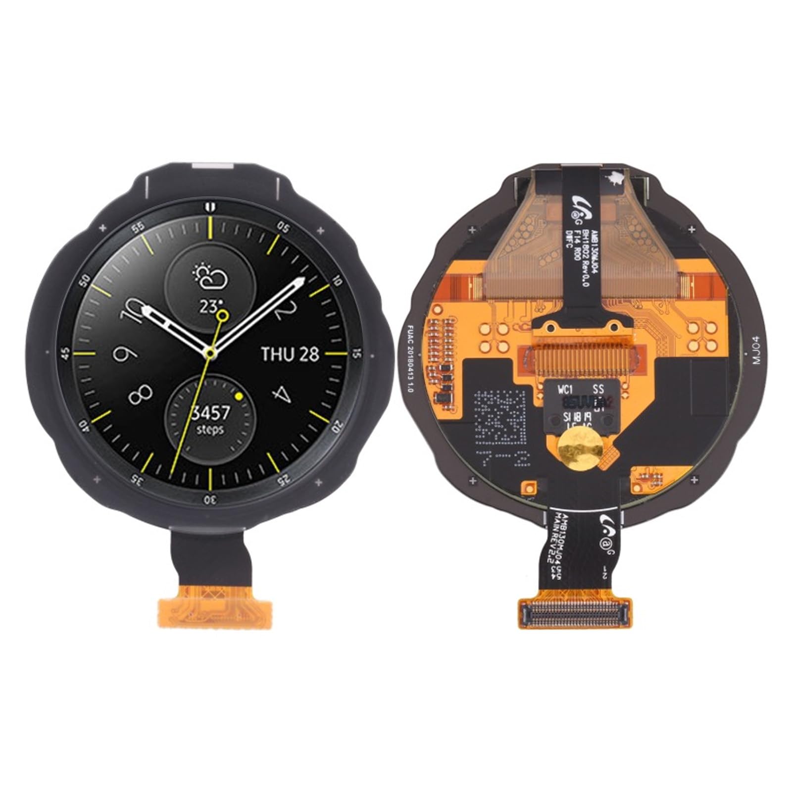 Antiurto Telaio In Metallo Touch Panel Screen Digitizer Set per R800 Orologio 46mm Miglioramento Vetro Protettivo A Prova di Impronte Digitali Smartwatch Touch Panel