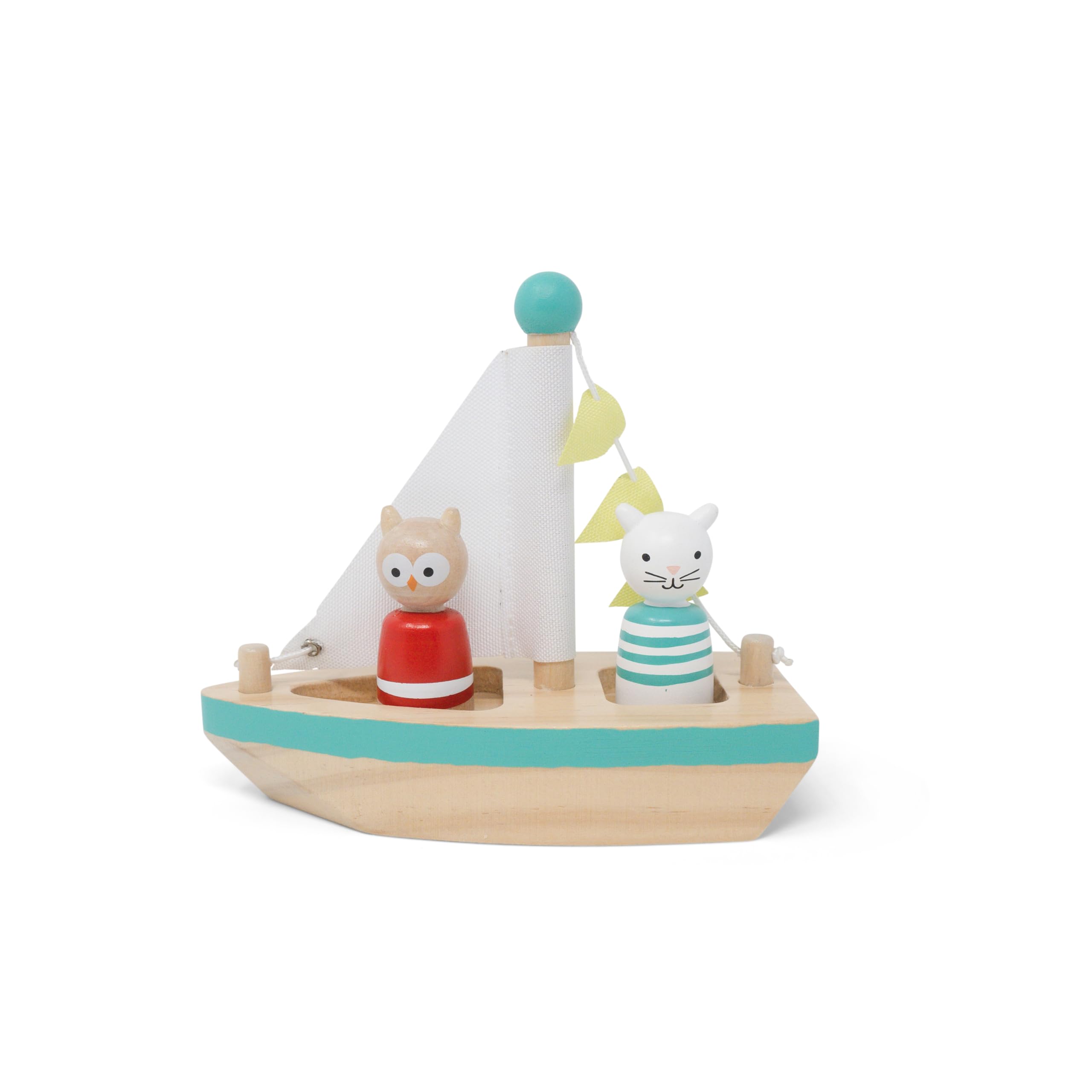 Amazon.com: Wooden Toy Boat with Sailor Buddies- Jack Rabbit