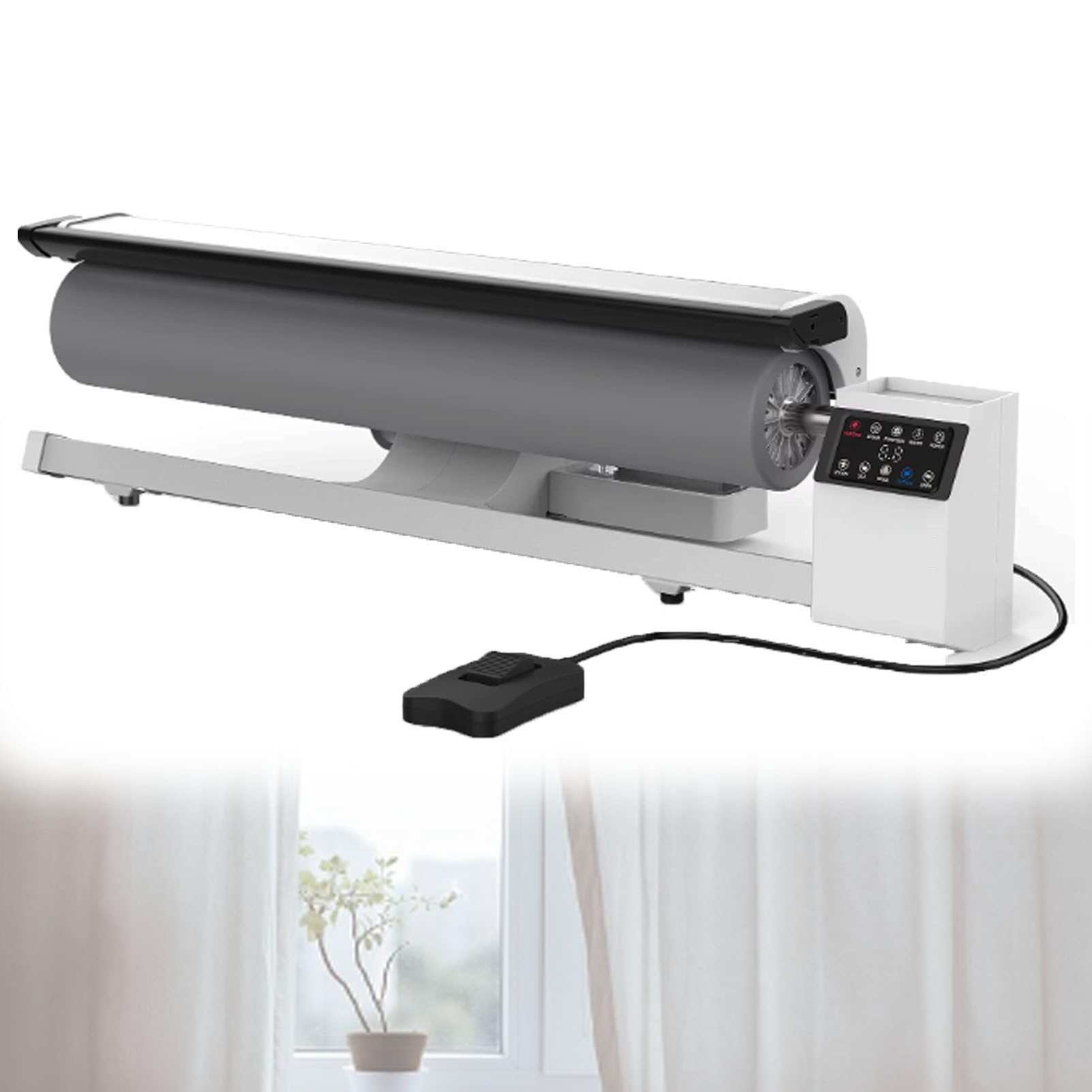 Ferro da Stiro Rotante a Vapore da 90cm, Macchina da Stiro Professionale con Touchscreen, Vapore Continuo Automatico 70g/min, velocità 2,5m/min per Lenzuola D'albergo E Capi d'Abbigliamento