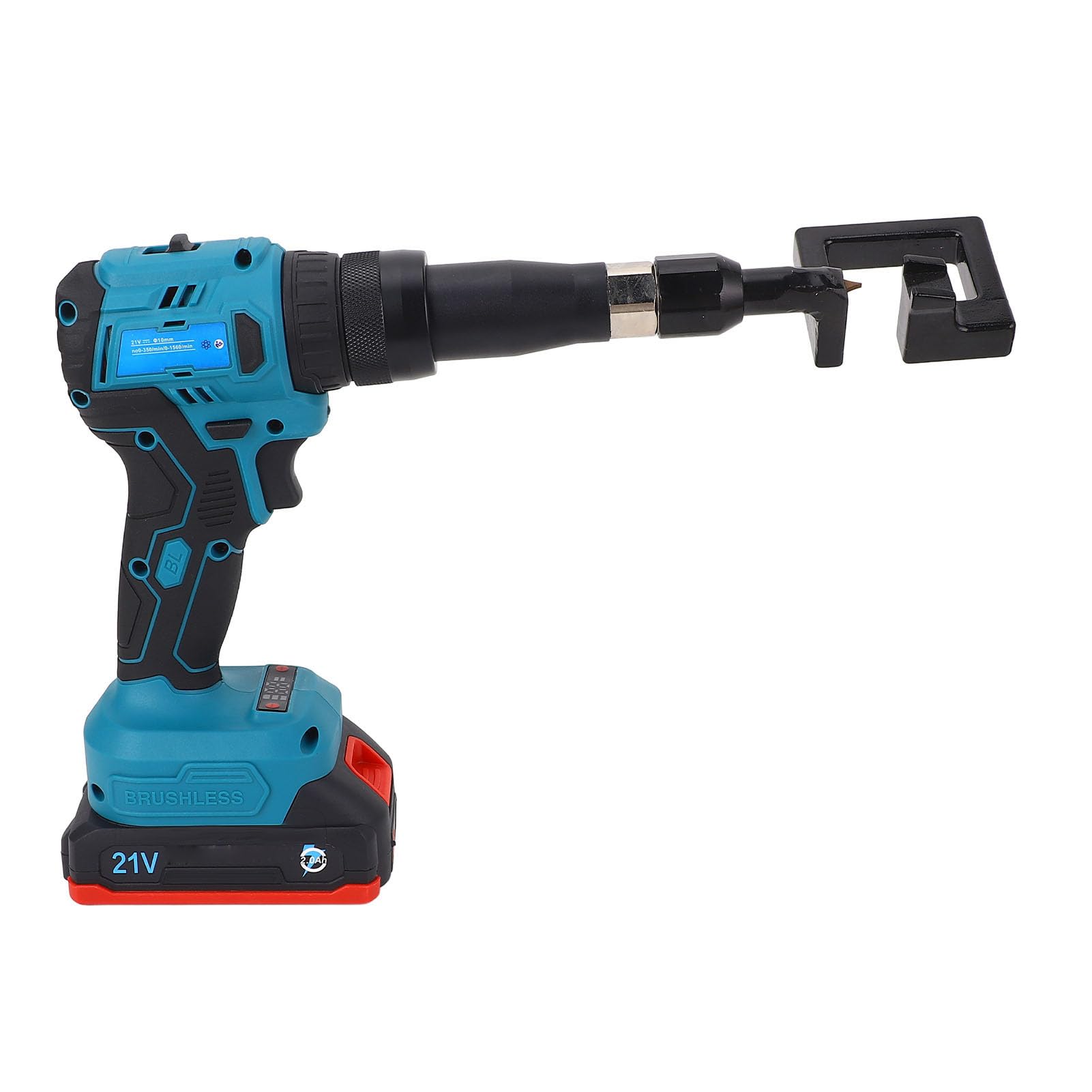 Jeffergarden Pistola Remachadora Eléctrica con Cabezal Giratorio 360 Alicates Remachadores Eléctricos Alicates Eléctricos Batería de Litio Recargable de 21 V Fuerza de Ajustable Punta de