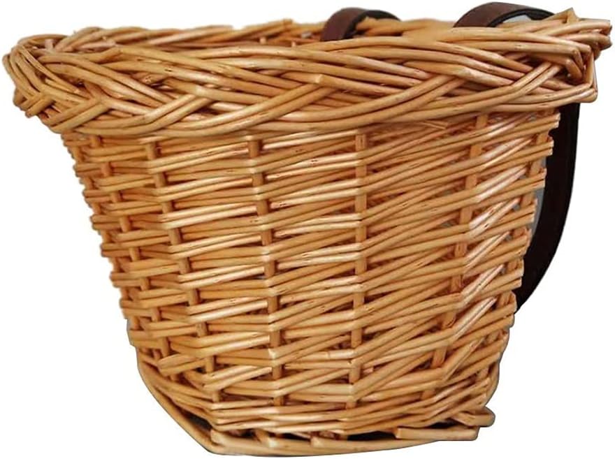HBJWOV Bicycle Basket Bike Front Rattan Basket Large Capacity Waterproof Basket for Cycling Accessories