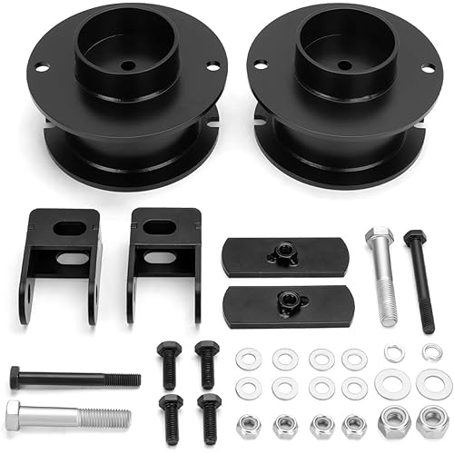 Dynofit 3" Front Leveling Lift Kit for 2014-2024 Ram 2500 4WD, 2013-2024 Ram 3500 (4x4) Pick Up, Heavy Duty Steel Struct Spacers with Shock Extension Brackets