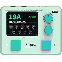 AME-100 Guitar Multi-Effects Processor with AI Tone Companion 147 Effects IR & ADT Support Dynamic Loading Effects Chain APP Battery Powered for Beginners Practice Recording Livestreaming