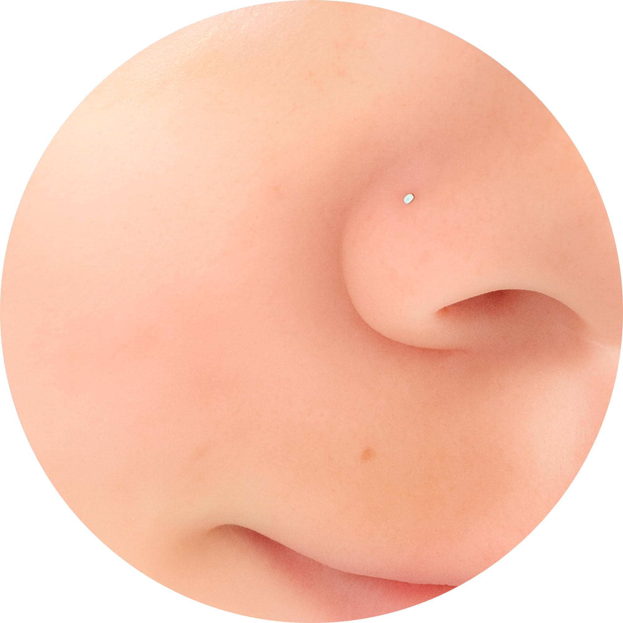 Sterling Silver Nose Stud Cubic Zirconia 1.5mm Tiny Nose Stud, Silver Nose Stud, Nose Piercing, Dainty Nose Stud, L Shaped