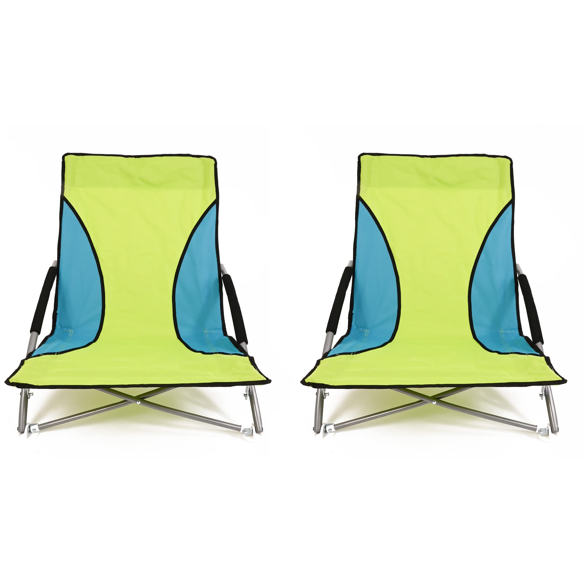 Nalu Folding Beach Chair Lightweight Portable Folding Outdoor Seat for Gardens and Festivals (2-pack)