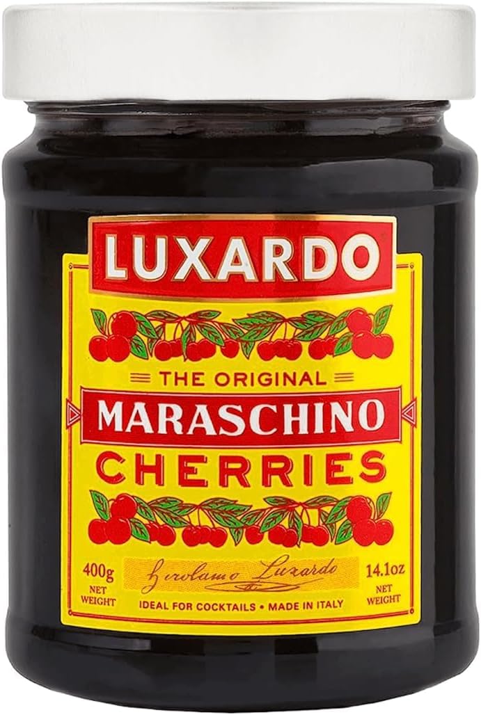 Luxardo The Original Maraschino Cherries | Gourmet Italian Maraschino Cherries | Ideal for Cocktails and Desserts, 400g Jar