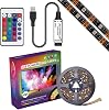 Bluetooth LED Lights Cuttable LED Light Strip Sync TV Backlight 16 Million Colors to Choose Create Ambiance Fits 27-80 Inch ScreensBare Board,2 Meters 6