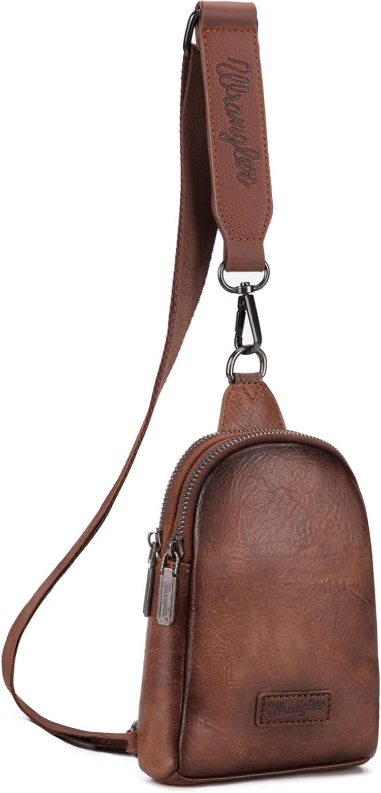 Small Sling Bag for Women, Leather Crossbody Bags Cross Body Purse Fanny Packs with Adjustable Strap for Gift