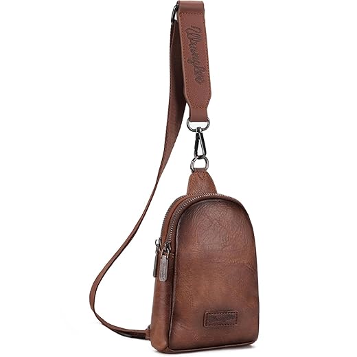 Wrangler Crossbody Sling Bags for Women Cross Body Fanny Pack Purse with Detachable Strap