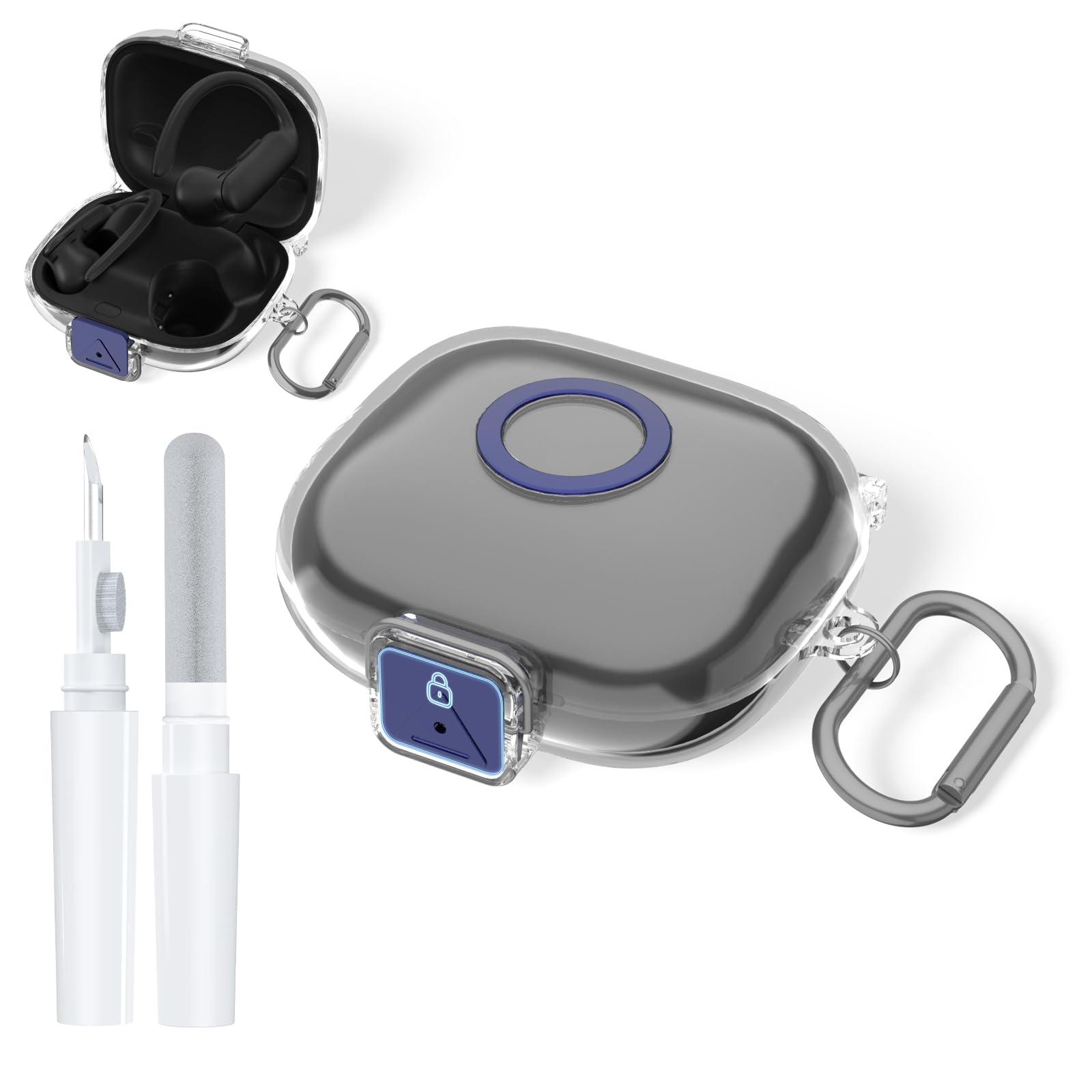 Powerbeats Pro 2 グレー 充電ケースのみ　動作品 Secure Lock] for Beats Powerbeats Pro 2 Case, Soft Clear TPU