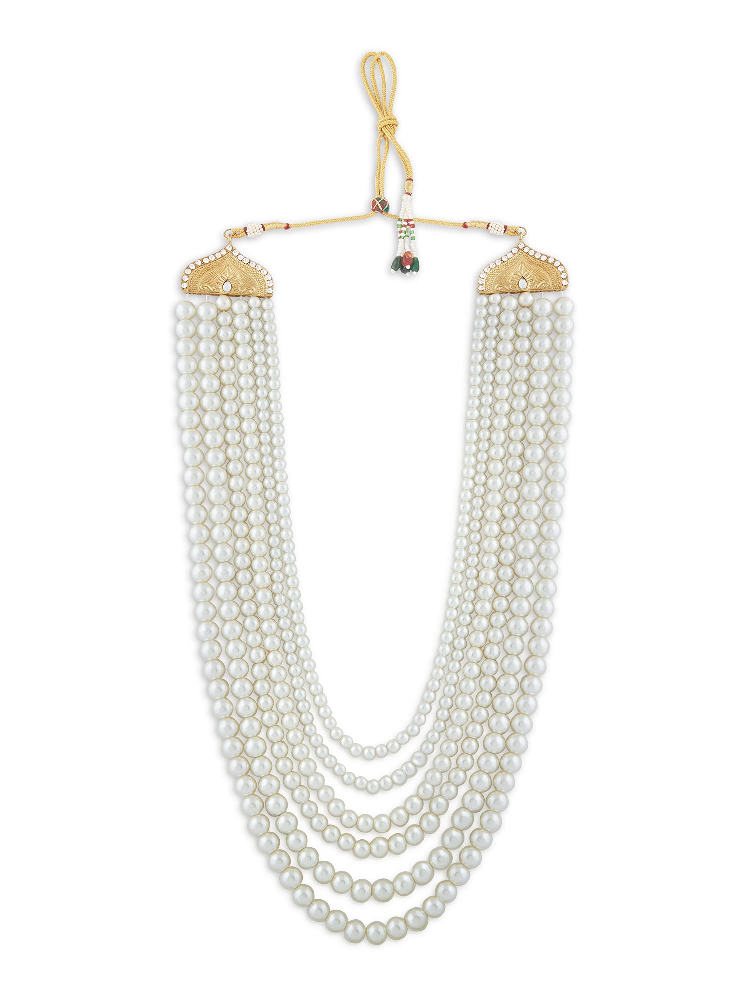 ZAVERI PEARLS Gold Tone Fusion Wear MultiLayered Pearls Necklace For Women-ZPFK10491 (B09DYXGB52) Amazon Price History, Amazon Price Tracker