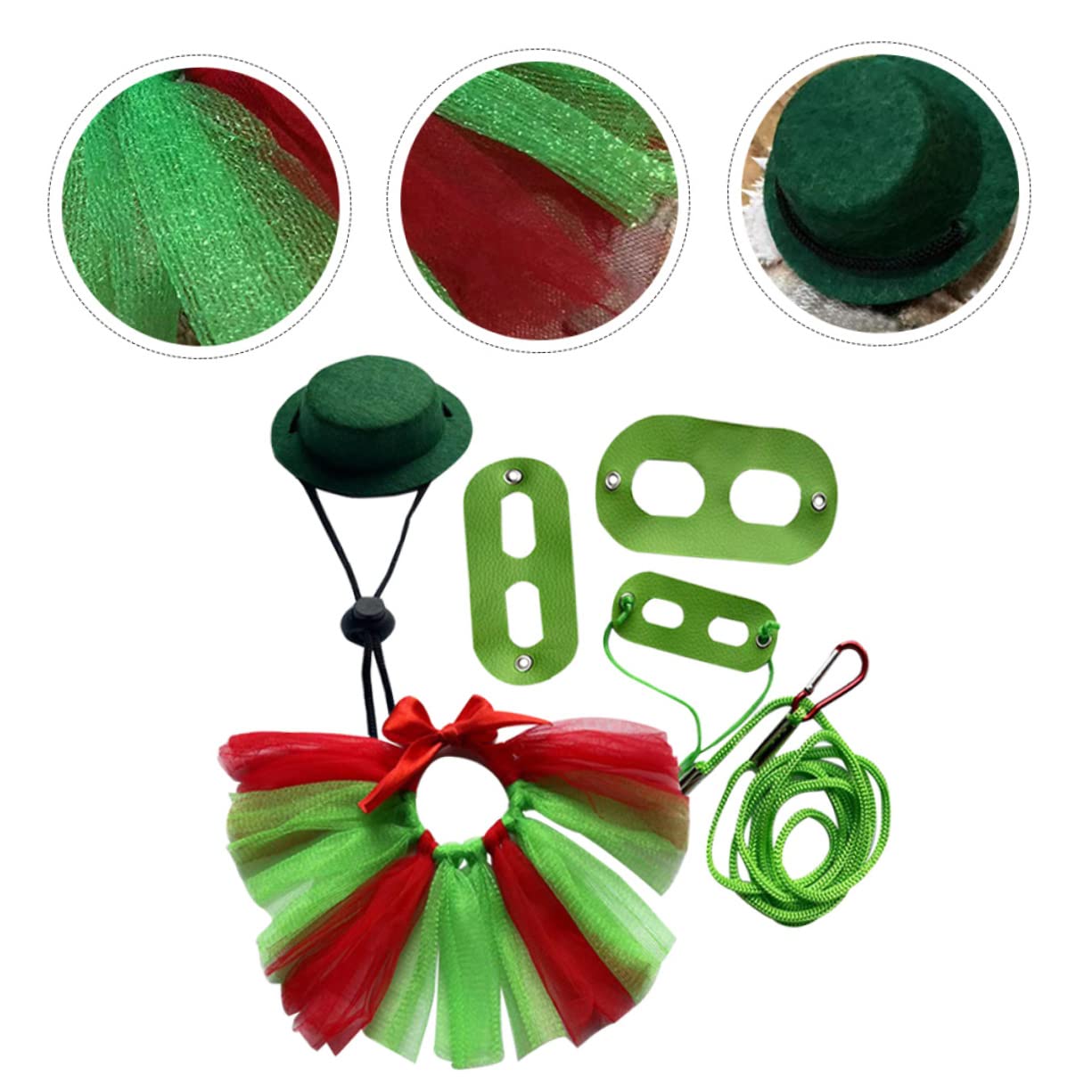 Toddmomy Bearded Dragon Leash Set Lizard Walking Kit Reptile Harness Christmas Lizard Supplies Chameleon Hat Rope