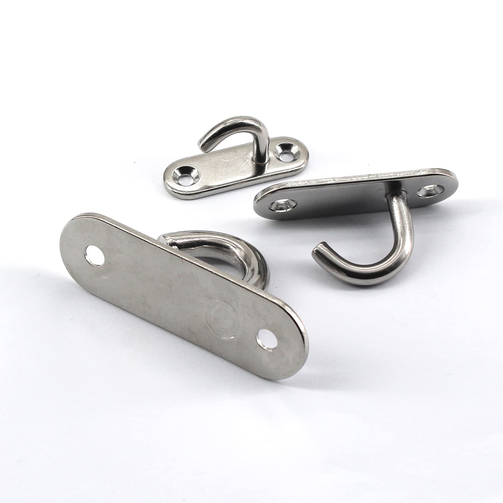 PNXKTXO Lot De 4 Crochets De Plafond En Inox – Résistance 399 Kg, œillet M8, Vis Incluses